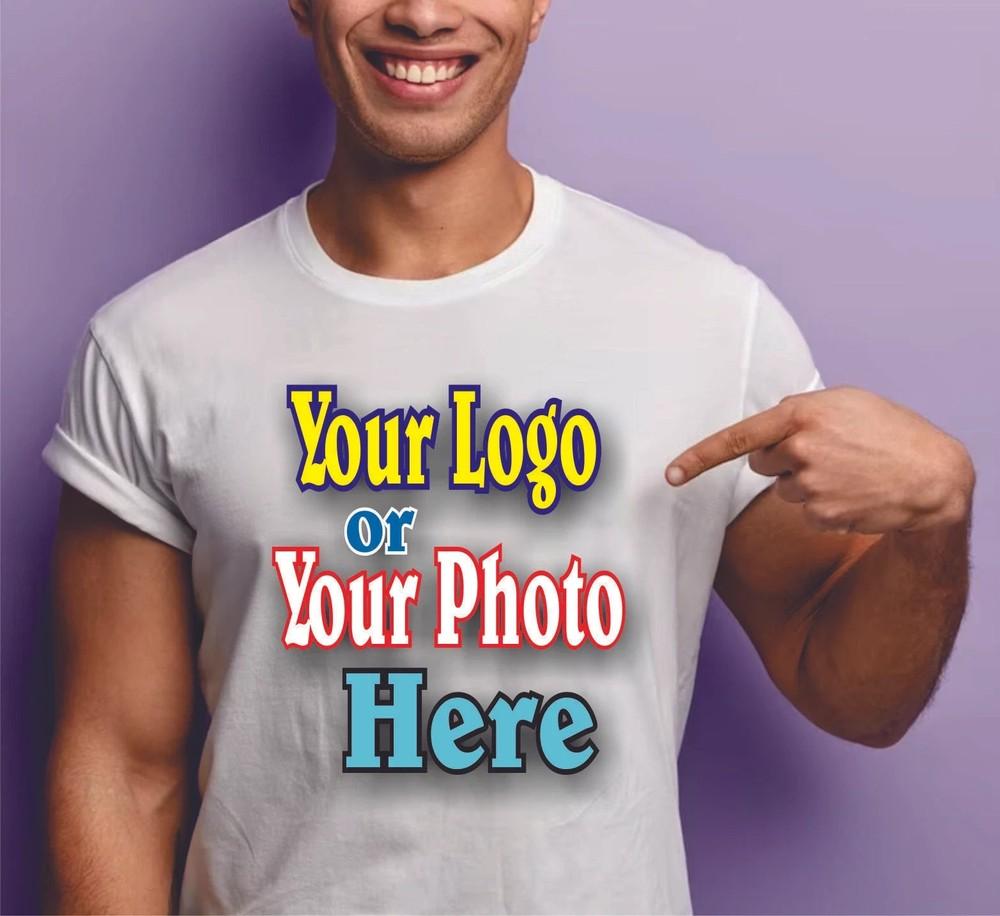 

Custom Full Color T-shirt Photo Text Logo full color Gildan DTG S