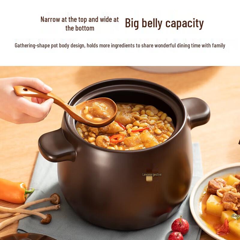 Supor TB60A1 6L Ceramic Stew Pot for Gas & Open Flame