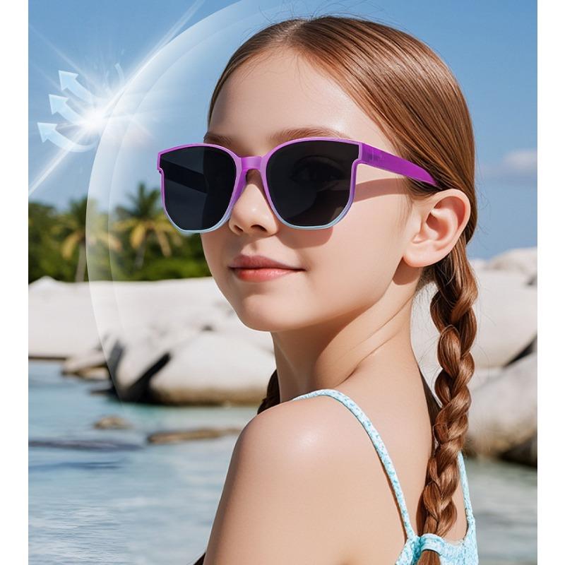 1 Confezione Nuovi Occhiali da Sole Pieghevoli alla Moda per Bambini Protezione Solare da Esterno Occhiali da Sole Pieghevoli per Bambini