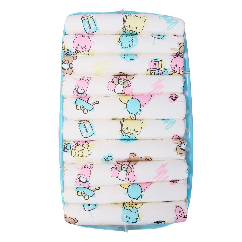 LittleForBig Adult Diapers Cute Design [Daycare] Happy Balloon Diaper Pants 10-Pack [L]