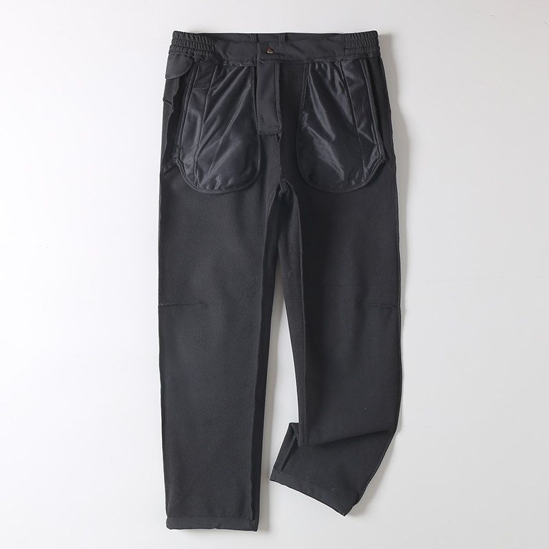 Autumn and Winter Softshell Hiking Pants for Men, Outdoor Windproof and Waterproof, Stretchy, Fleece-Lined, Warm, Functional Straight-Leg Casual Pants