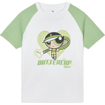 Puma X The Powerpuff Girls Cute Casual Color Block Cartoon Anime Pullover Short Sleeve T-Shirt Women T-Shirts 63746902