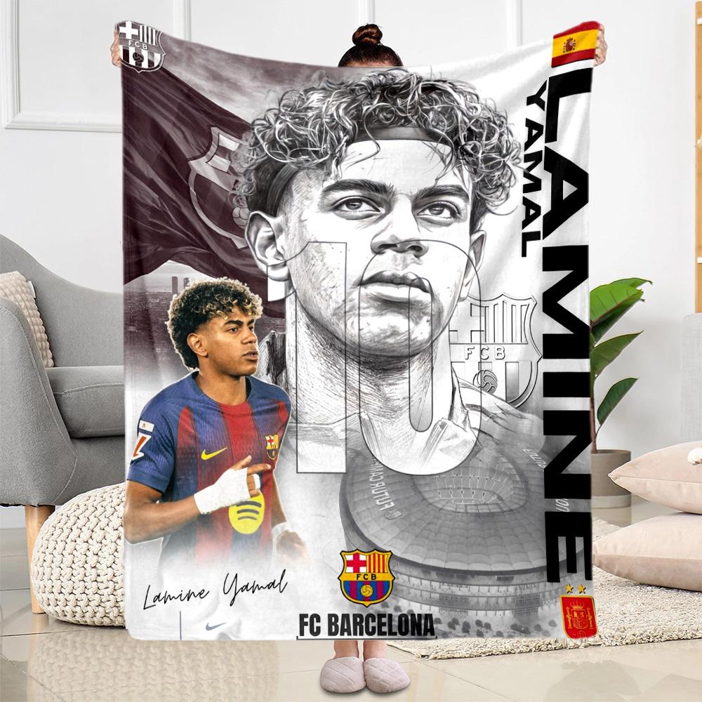 Lamine Yamal's World Cup Champion Celebration Blanket Ultra-Soft Perfect for Couch Sofa Office for All Occasions Warmthful Decor Birthday Christmas Gi