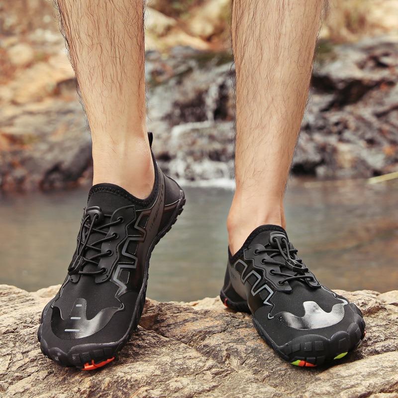 Modische Outdoor-Flussverfolgungs-Schuhe für Männer und Frauen Atmungsaktive Fitness-Sport-Wanderschuhe für Herren Rutschfest Amphibisch Angeln Strandschuhe