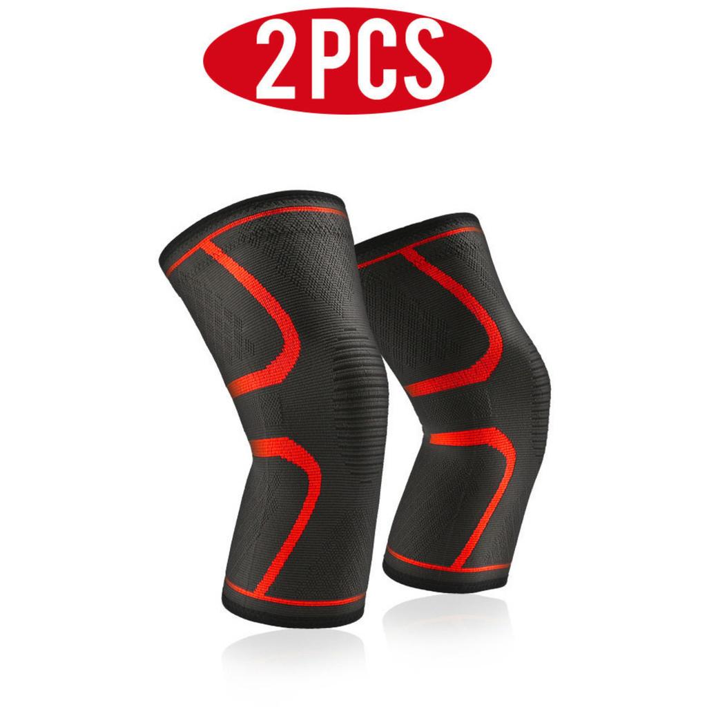 2 Pack Nylon Sports Knee Brace for Men Women Breathable Thin - for Running Cycling Fitness Outdoor