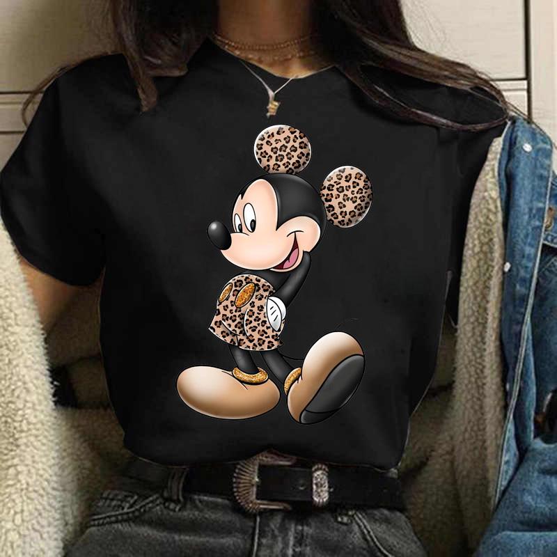 

Disney Kawaii Микки Маус Мультяшная футболка Женщины Унисекс Минни Маус Пара Симпатичная футболка Харадзюку Футболка Графические топы Женские