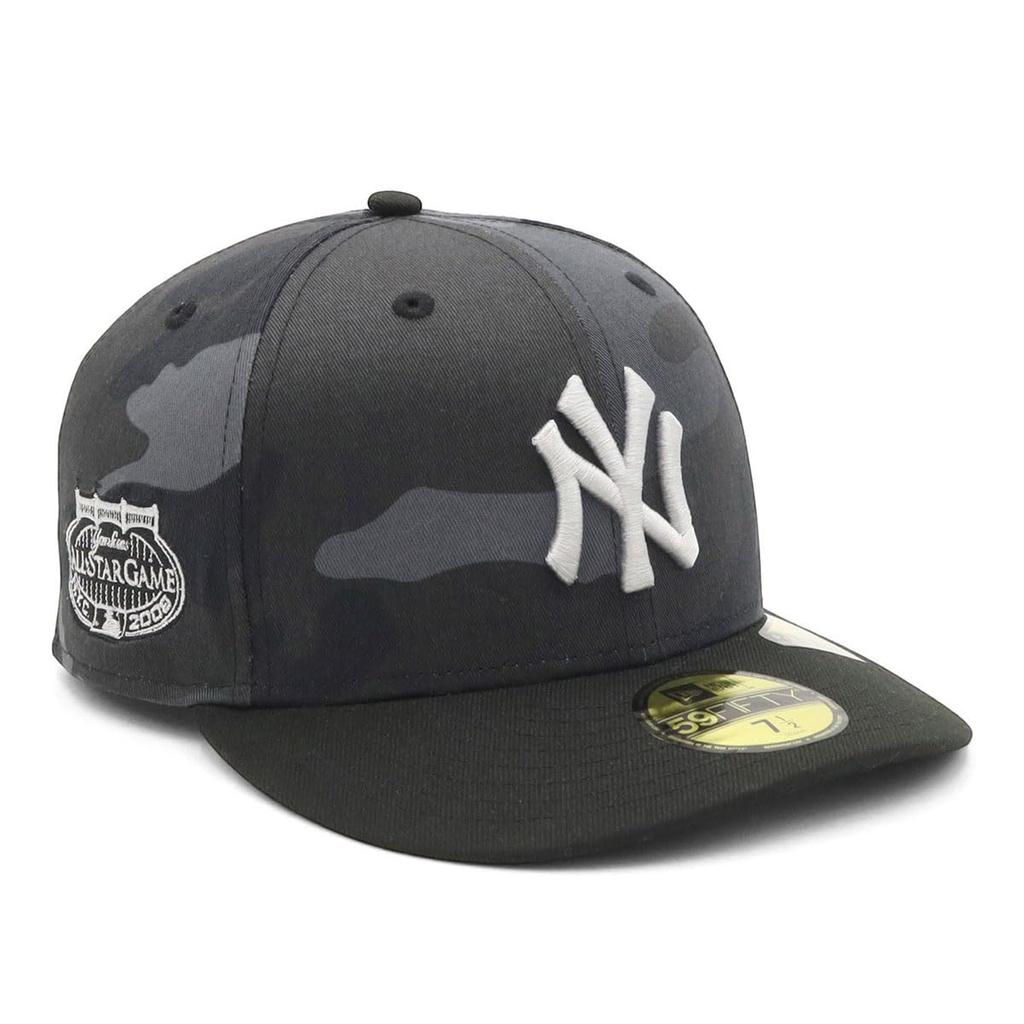 NEW ERA PreCurved 59FIFTY Cap NY Yankees Midnight Camo 2-Tone MLB Side Patch Fitted Baseball Hat 7 1/4