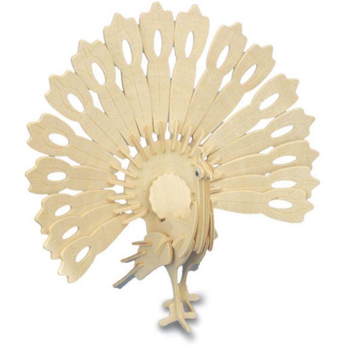 Maquette en bois Paon