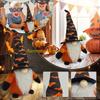 F26C Halloween Gnome Handmade Dwarf Plush for Doll Spider Scandinavian Tomte Decorati