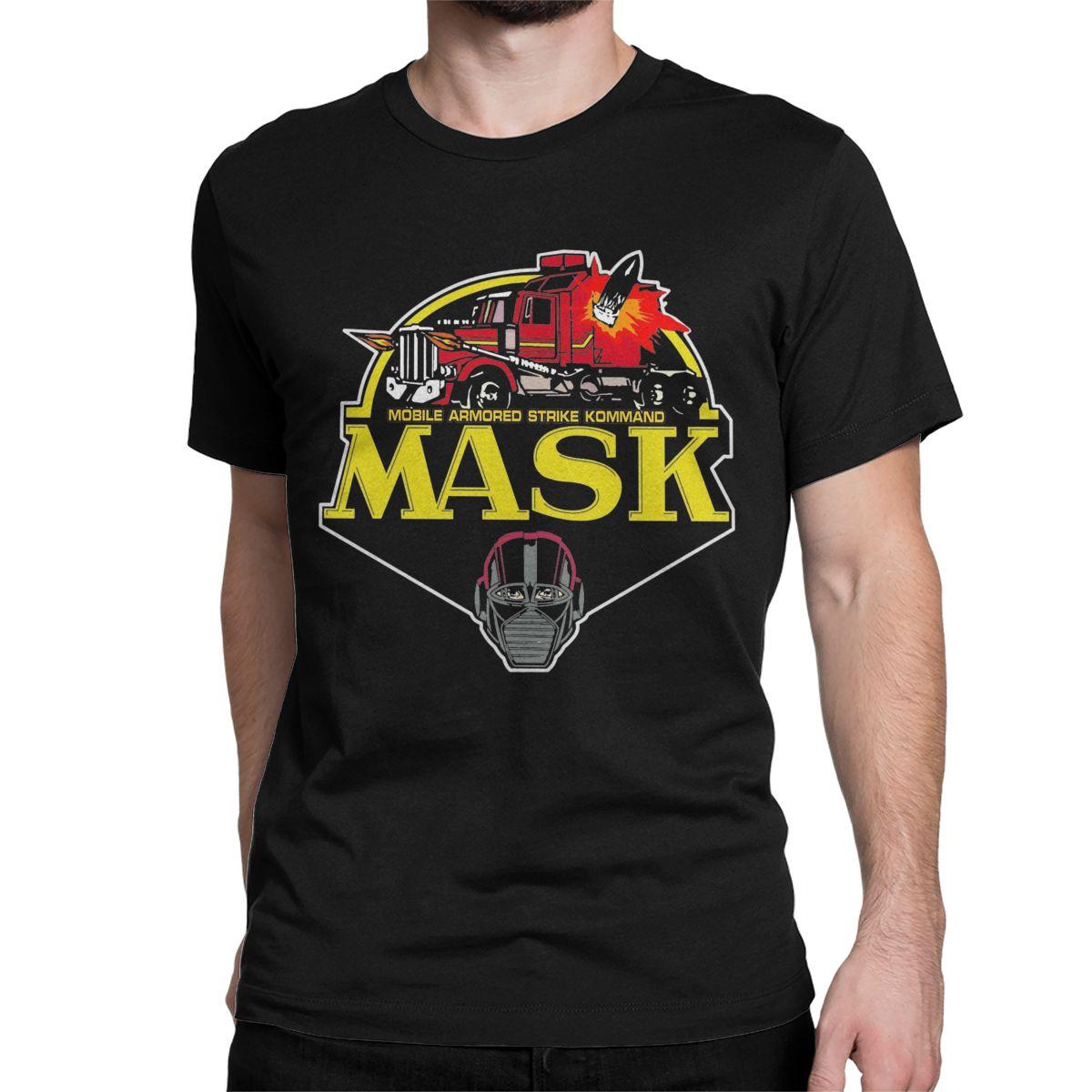

Мужская Женская Футболка MASK Мобильный Бронированный Ударный Командный Футболка из Чистого Хлопка с Коротким Рукавом M.A.S.K. Футболка с круглым вырезом Одежда S