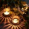 Kleiner Klarer Mini-Kerzenständer Tischglas Teelicht Kerzenhalter Hochzeitstischdekoration, Partyzubehör, Heimdekoration LZT001
