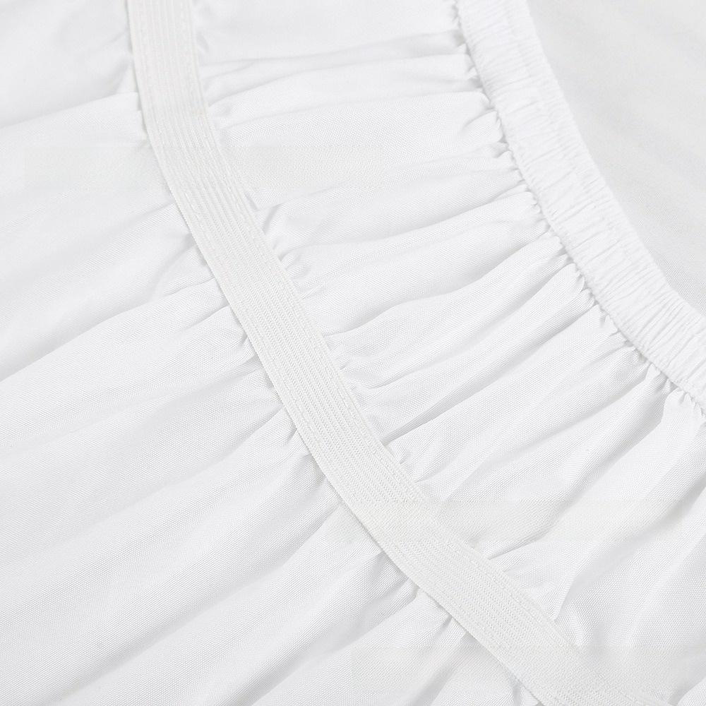 New Polyester Bed Skirt Removable Elastic Bed Ruffles Bed Side Decorations Solid Color Bed Side Skirt Home
