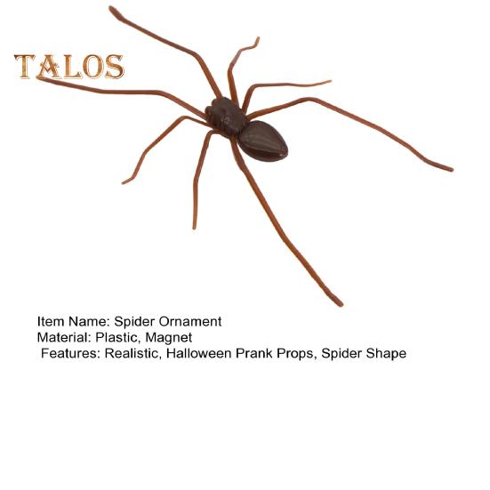 1/2Pcs Magnetic 3D Spider Decoration Scary Realistic Giant Spider Halloween Prank Props Garage Door Mailbox Locker Refrigerator Magnet Fake Spider