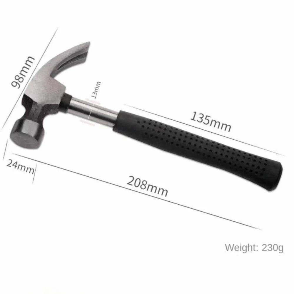 Woodworking Multi-Function Pulling Nails Claw Hammer Window Breaker Steel Pipe Handle Hammer Safety Hammer
