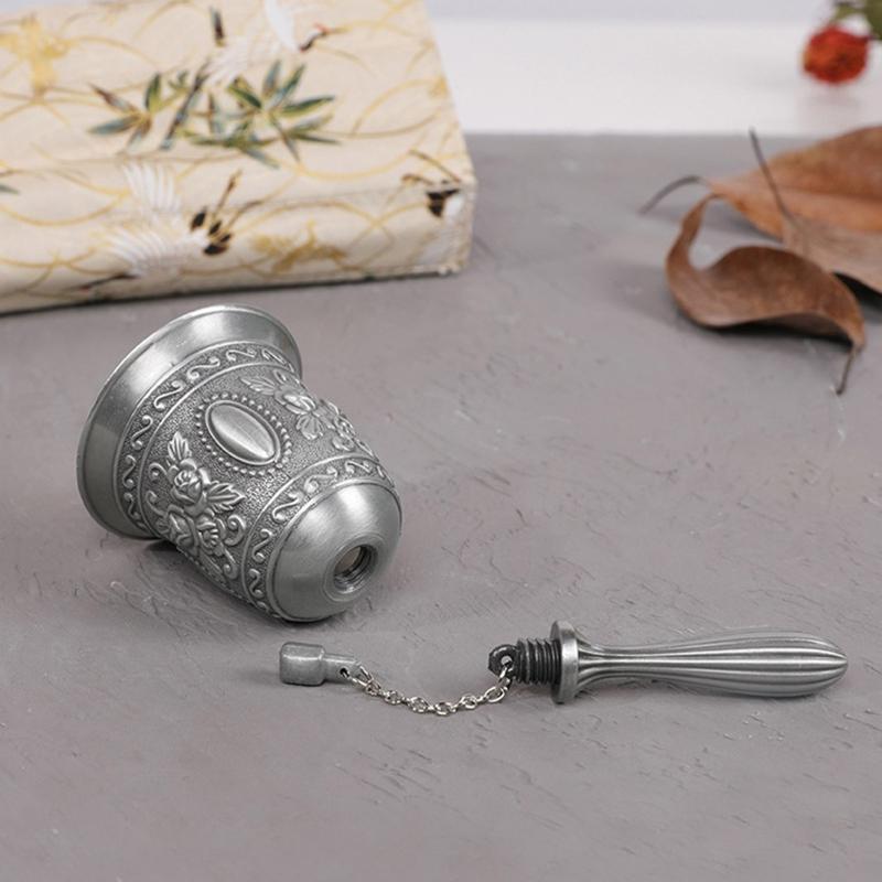 62KD Vintage Manual Swing Meditation Hand Prayer Portable Tibetan Buddhist for Dinne Service Home Decoration Lucky
