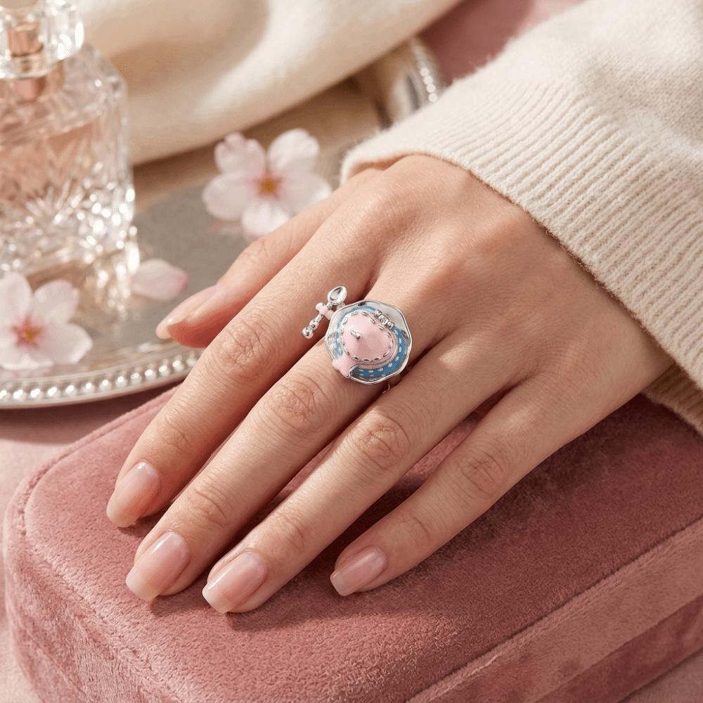 Openable Pendant Necklace Fine Zinc Zinc Alloy Ring Thoughtful Gift Necklace Ring Casual Wear
