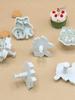 Plastic Baking Tools Cake Decoration Ornaments Fortune Happiness Longevity Spring Loaded Cutting Mold Sugar Art Moulds