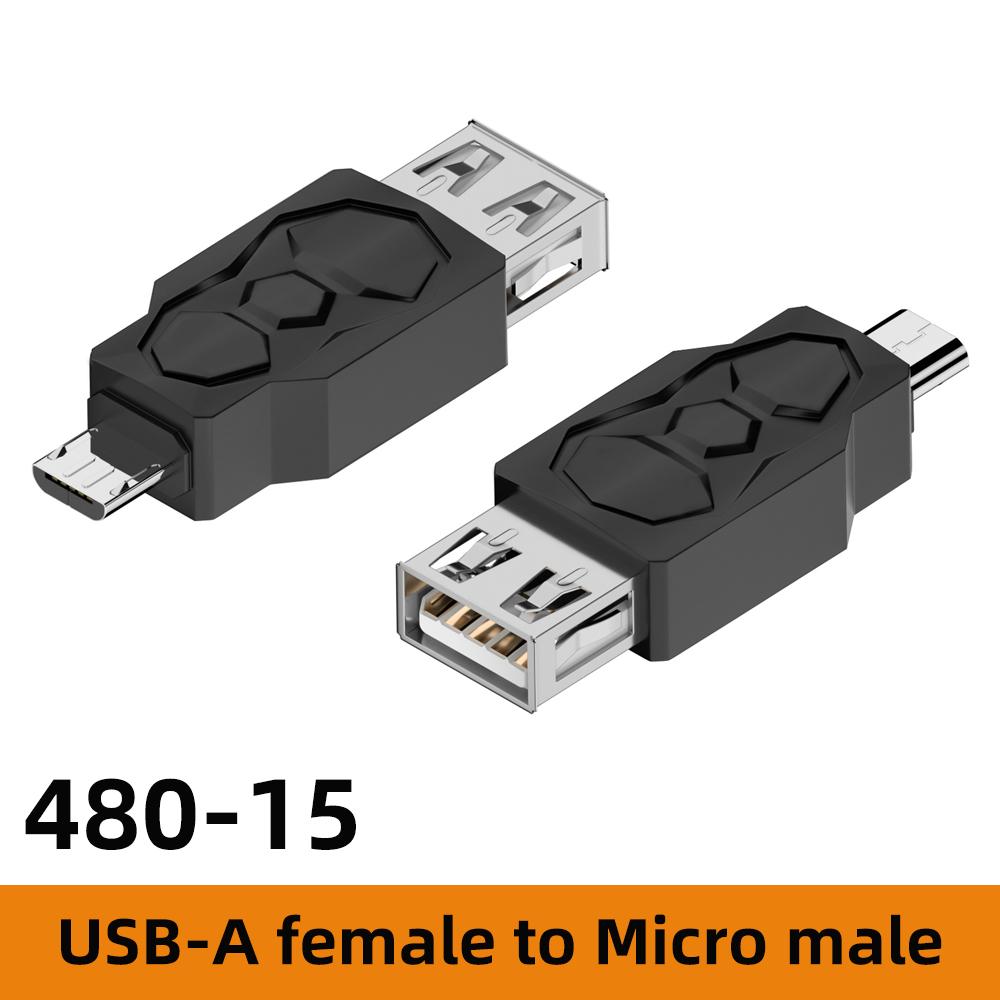 2 Stück USB auf Micro USB Mini USB Adapter Konverter USB Stecker auf Buchse Konverter 480Mbps Anpassbar an verschiedene USB-Serien-Konverter