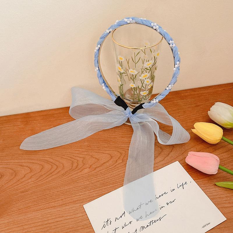 

Модные жемчужные резинки для волос Корейские длинные ленты Повязки на голову для женщин Многофункциональный бант Обруч для волос Милые аксессуары для волос для девочек