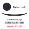 Per BMW Serie 4 F32 F33 F36 2014-2020 Fibra di Carbonio Lip Paraurti Posteriore Spoiler Baule Kit Ala Coda Stile MP M4 PSM Nero Lucido