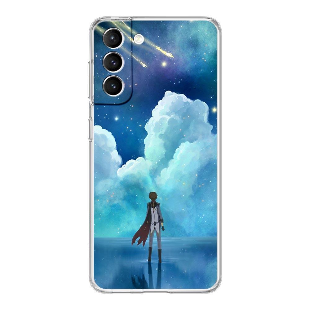 Genshin Impact Game landscape Phone Case For Samsung Galaxy S23 Ultra S22 5G S20 S21 FE 5G S10E S9 S8 S10 Plus Soft Clear Cover