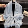 New Spring Emulated Silk Fashion Versatile Scarf Long Shawl for Women Love Simple Versatile Scarf for Women Tiansi Cotton