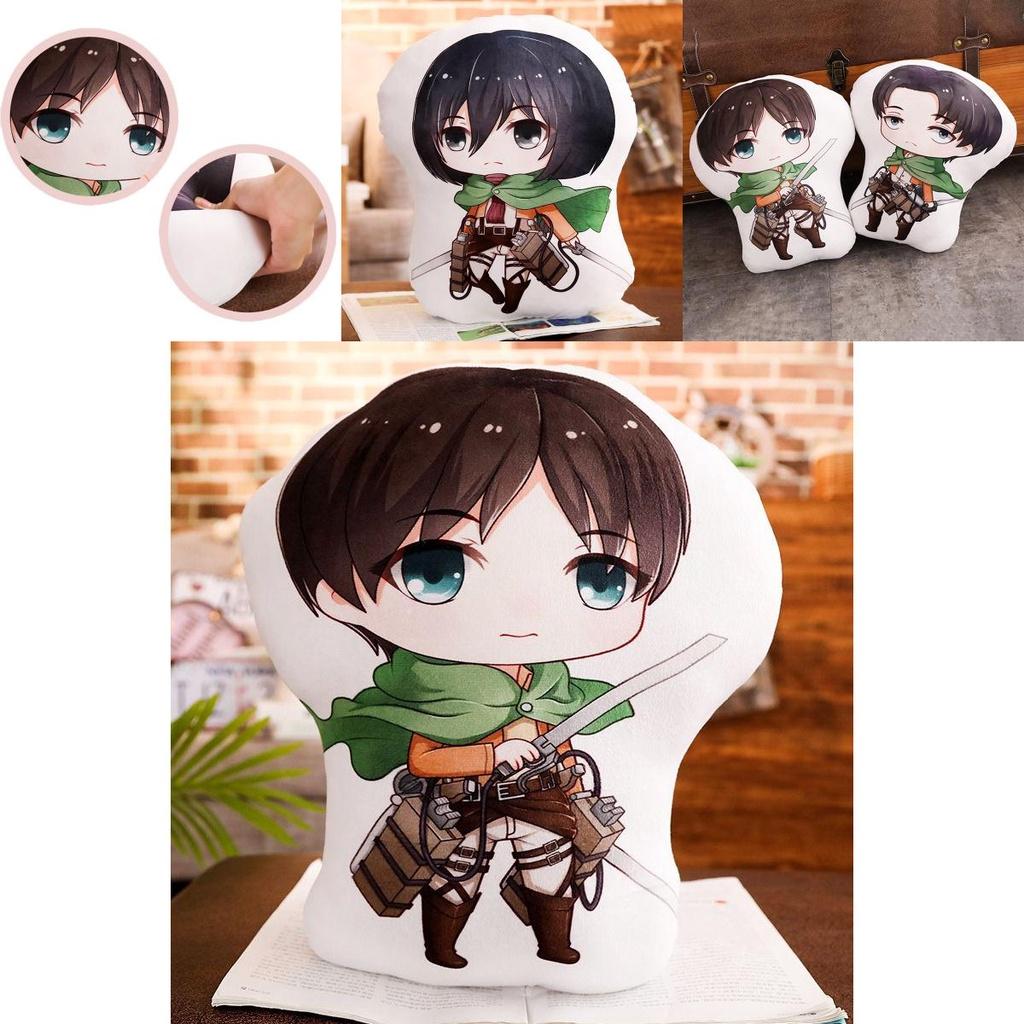 On Titan Attack Manga Peripheral Plush Doll Eren Mikas Cushion Toys Stuffed