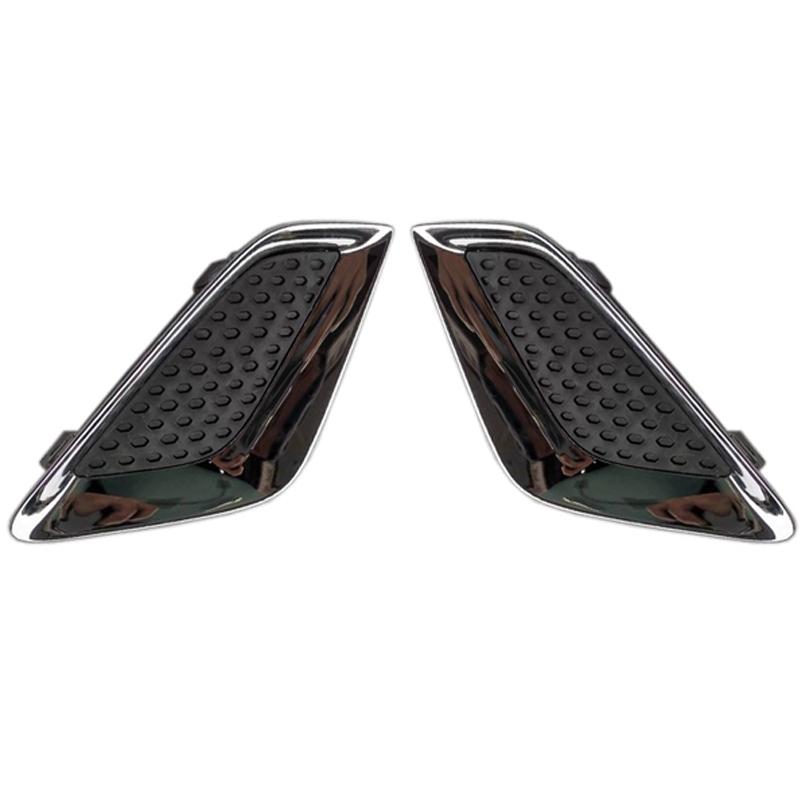 Front Bumper Cover Grille Trim Fog Light Covers Chrome Frame For Mitsubishi Outlander