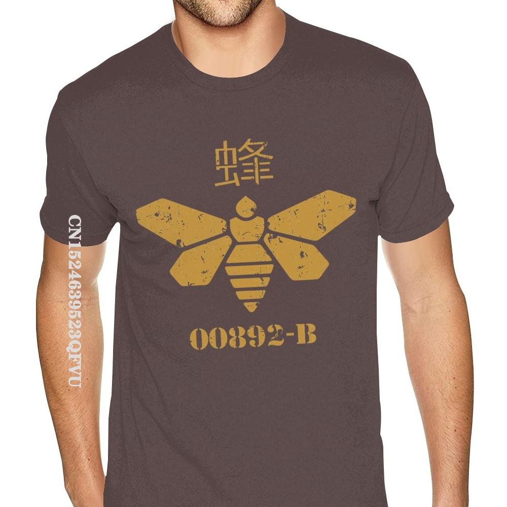 Printing Methylamine Bee Breaking Bad Tee Shirts Mens Gothic Style Anime Tshirt Pure Cotton Black HipHop Print T-Shirt