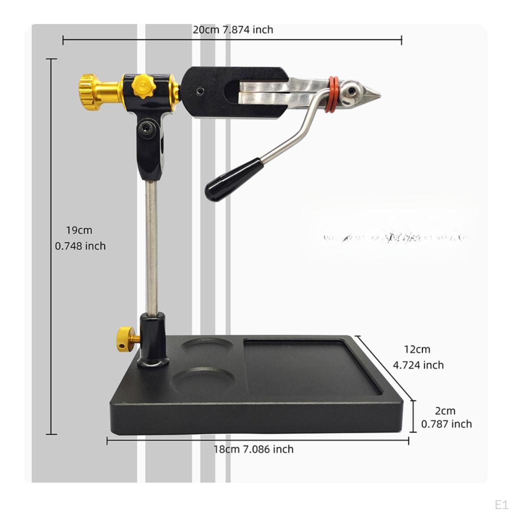 Rotary Fly Tying Vise Adjustable Easy to Adjust for Hobbyists