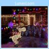 Christmas Deer Led Garden Light With Illuminated Snowflake For Holiday Decor