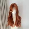 Ashely Orange Wig for Women Lace Front Big Wave Curly Long Hair for Cosplay Daily Use 24inch Pumpkin Color Halloween Wigs