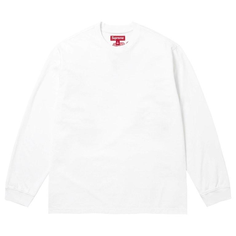 Supreme Intarsia L/S Top White