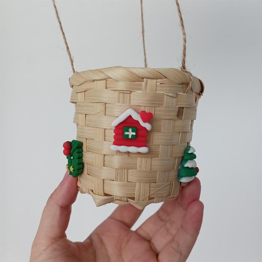 Christmas Hot Air Balloon Paper Lanterns Reusable Hanging Air Balloon with Bamboo Basket To Hold Elf Dolls Gifts