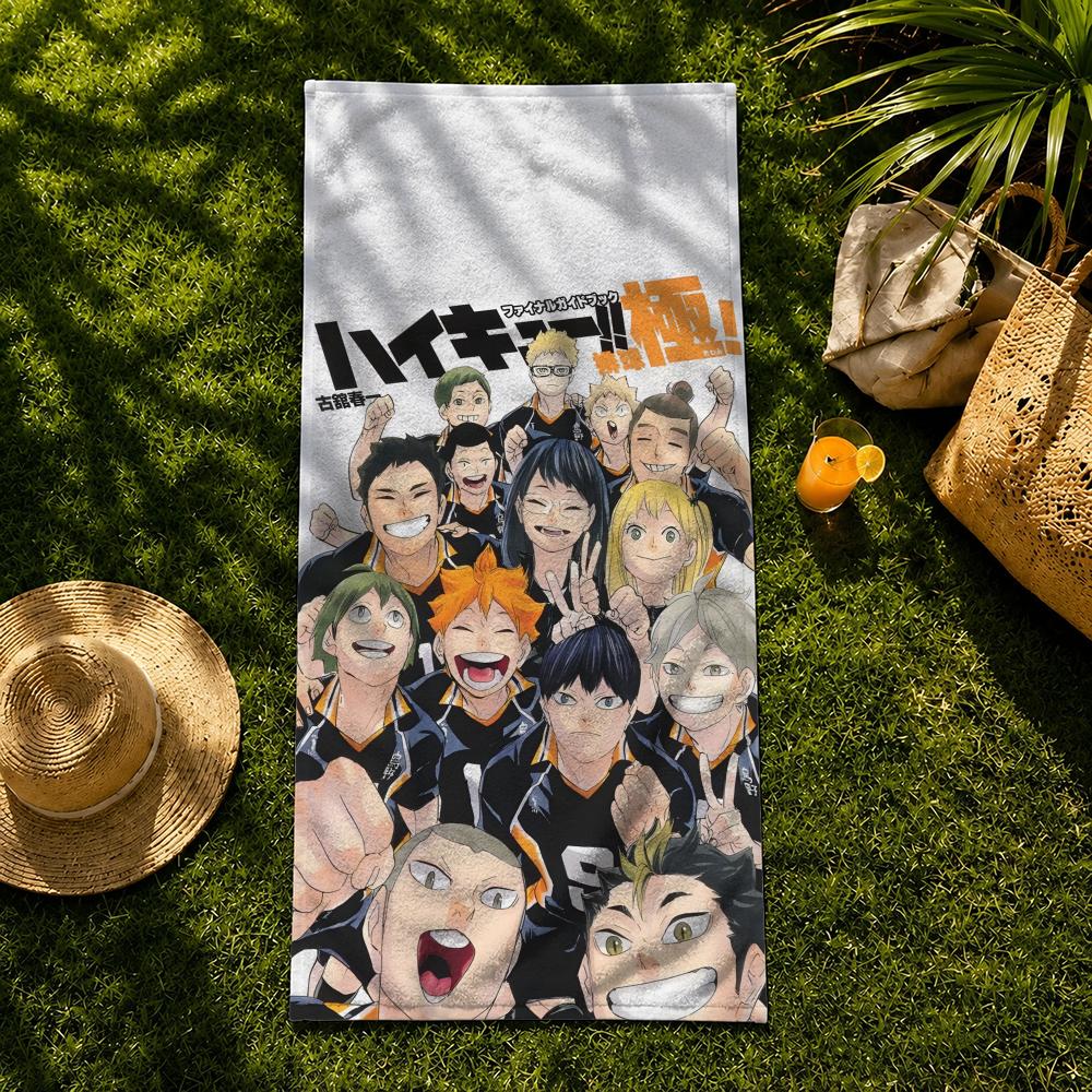 Anime H-Haikyuu!! Towel Towel beach towel, quick drying absorbent bath towel for Swim,Gym,Camping,Outdoor hot