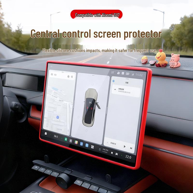 Xiaomi SU7 Central Control Screen Silicone Protective Case - Car Anti-collision Interior Trim Modification Cover