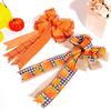 Harvest festival decor bow, party decorative bow, pumpkin ribbon bow