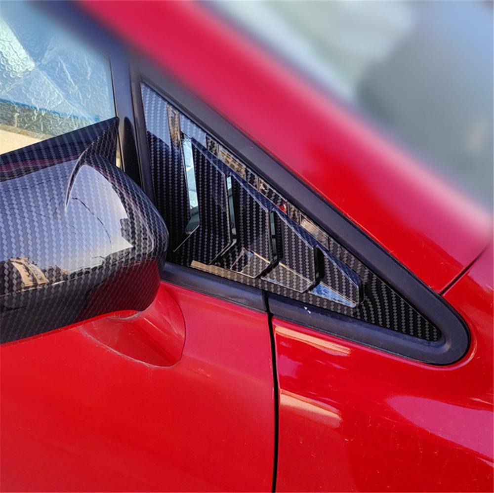For 06-11 Honda Civic Front Quarter Window Louver Shutter Trims Carbon Fiber ABS