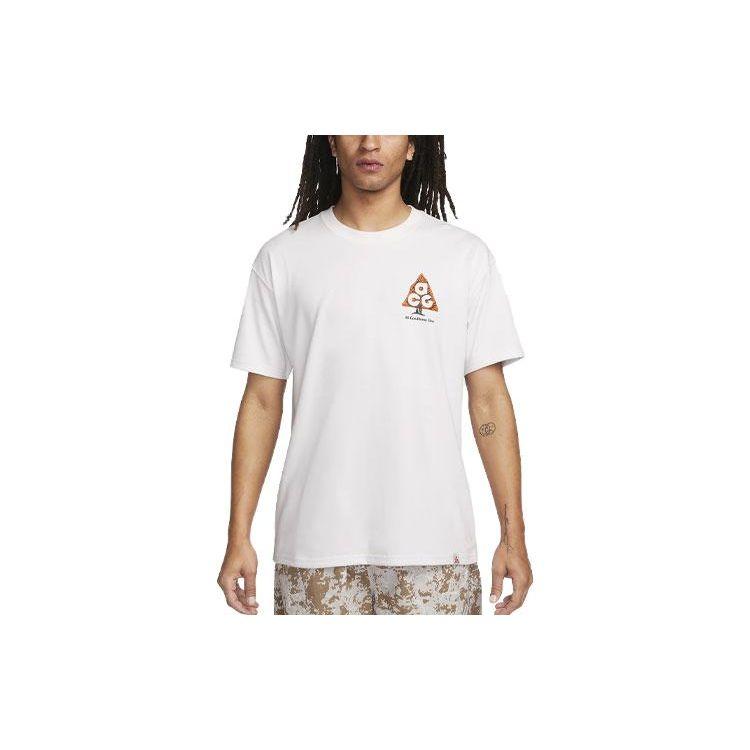 Nike ACG Letter Print Pattern Crew Neck Short Sleeve T-Shirt Men Tops White FJ1131-121