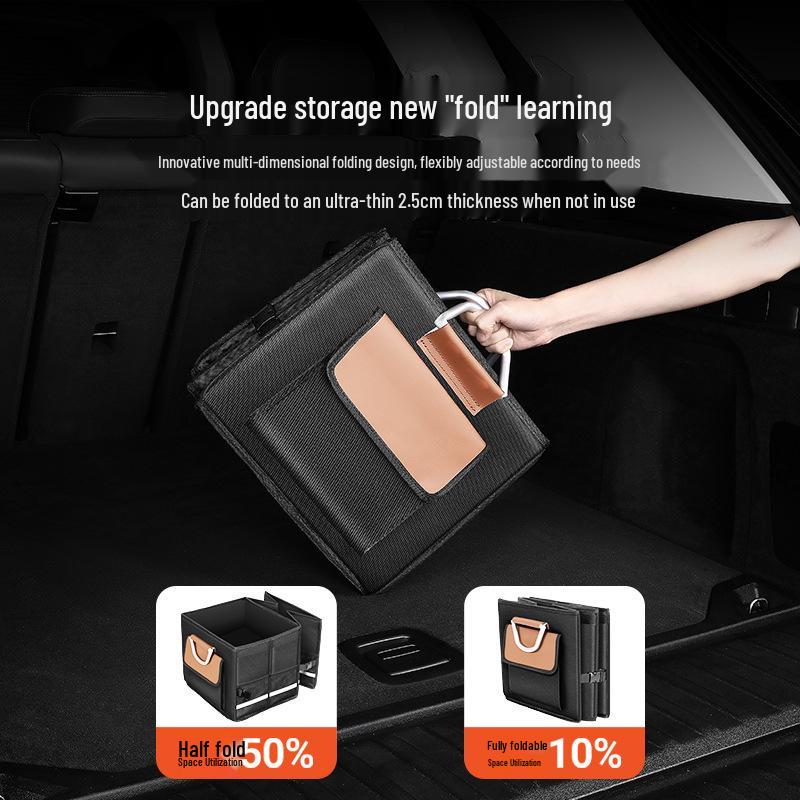 Foldable Waterproof Car Trunk Organizer: Multifunctional Vehicle Storage Box