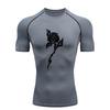 Black Rose  Men's Sports T - Shirt Training Fitness Compression Quick Dry Short Sleeve T - Shirt