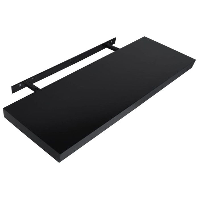 VidaXL Étagères murales flottantes 2 pcs Noir 120x20x3,8 cm 288204