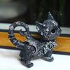 Animal Simulation Model Mysterious Black Cat Statue Desktop Ornament Cat Action Figure  Living Room