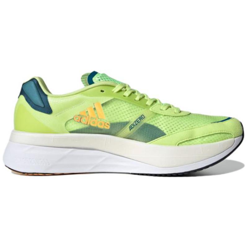 Adidas Adizero Boston 10 Pulse Lime Flash Orange Teal Sneakers GY0927