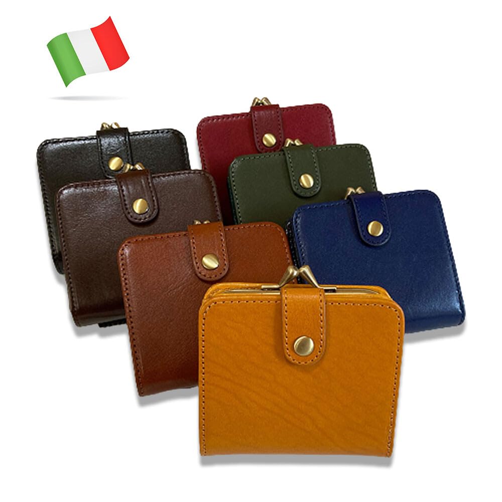 Italian Leather Clasp Wallet In Red