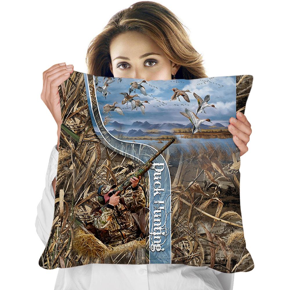 Animal Pillowcase Beautiful Wild Boar Hunting Reversible Printed Cushion Cover Home Fun Throw Pillow