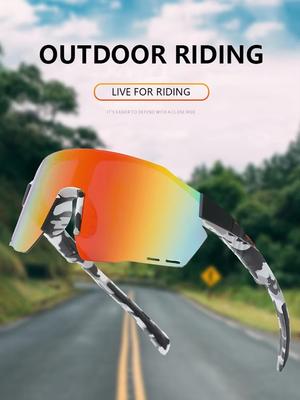Cycling Outdoor Windproof UV Sunglasses High End Large Frame Sports Shades 9967