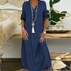 2024 Plus Size Women's Solid Color Denim Dress for Europe and America