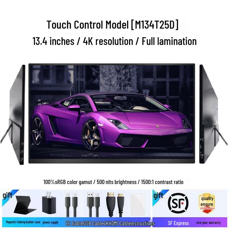 15.6" 4K Touch OLED 144Hz Portable Display for Switch