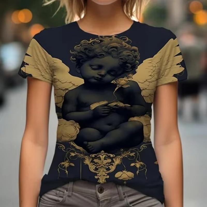 Футболки Summer Angel Baby с 3D-принтом для женщин — фото 5